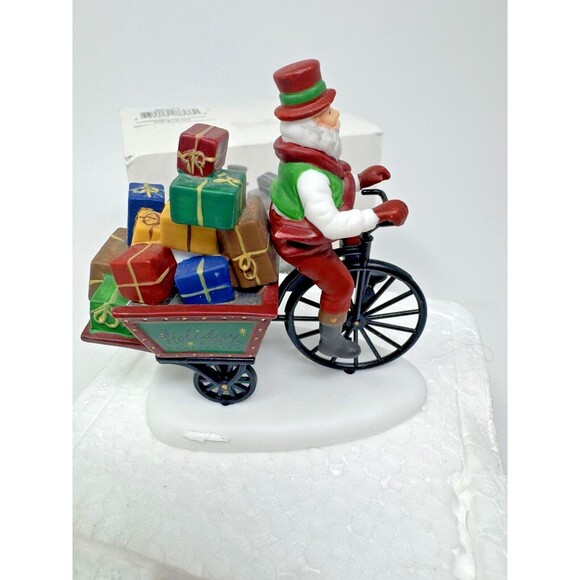 Department 56 North Pole Series "Holiday Deliveries" Santa Bicycle Christmas - Picture 3 of 7